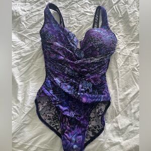 Miraclesuit Purple Swimsuit